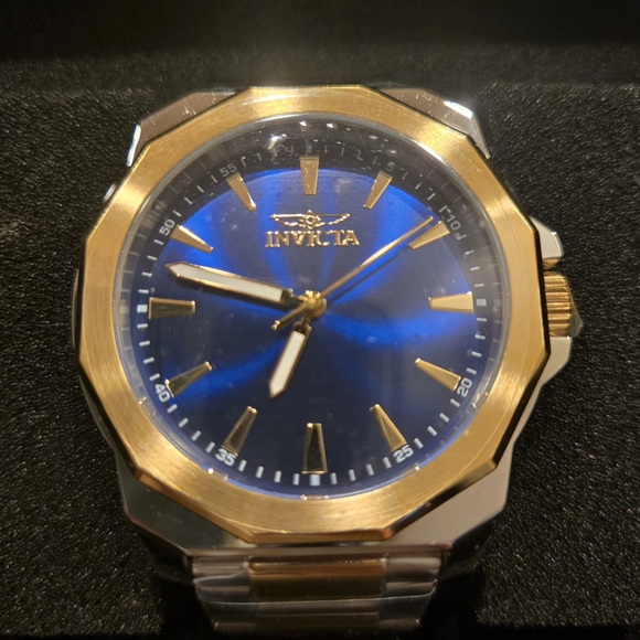 Invicta Other - Invicta Two-Tone Gold and Blue Dial Men's Watch